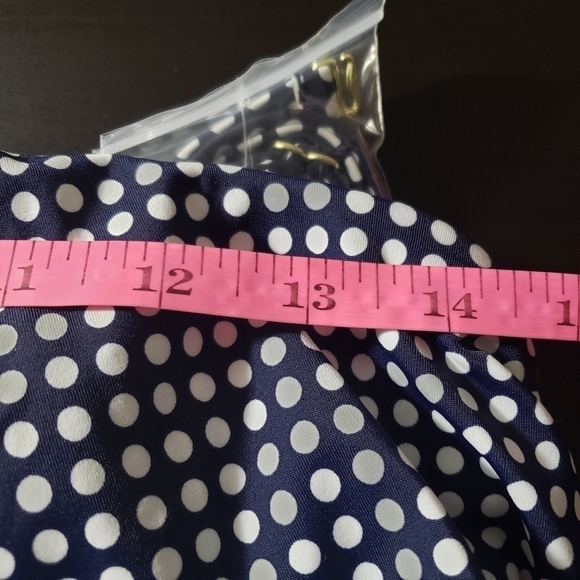 Kona Sol Navy Polka Dot Medium Coverage One Piece - Picture 6 of 7